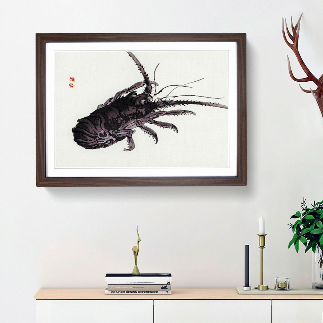 Crayfish by Kono Bairei - Picture Frame Painting Print