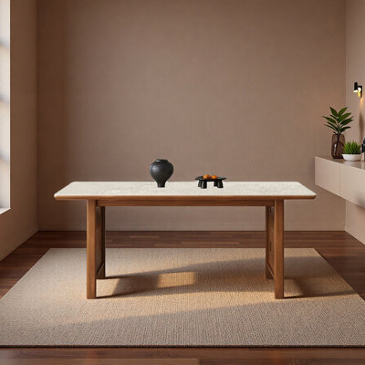Seamless One-Piece Sintered Stone Tabletop Table