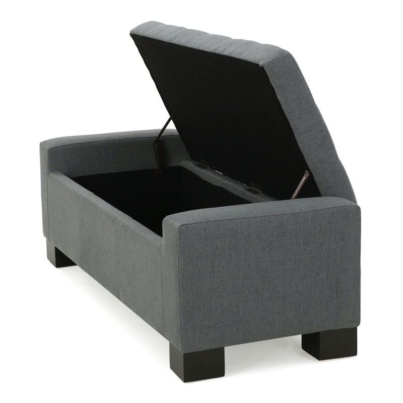GUERNSEY OTTOMAN, Charcoal