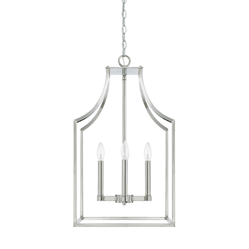 Luminaire suspendu géométrique 4 lumières lanternes Wright, H 27 po x l 15 po x P 15 po
