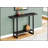 Modern Narrow Accent Table, Contemporary Sofa Side Console with Durable Metal Frame and Stylish Black Laminate Top for Entryway-872323734