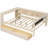 Wooden Platform Bed with Storage Shelves, Drawers, Charging Station, and Pillow-Headboard-130660628