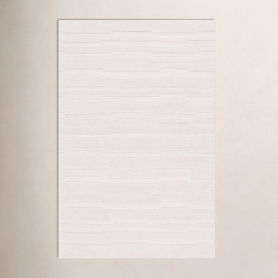 Elona Ivory Hand-Tufted Geometric Wool Rug