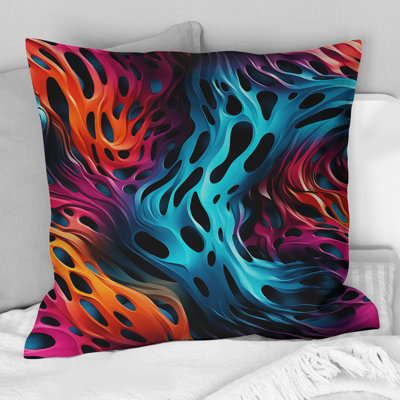 Coussin Futuristic Striped Fusion I - Abstract Abstract