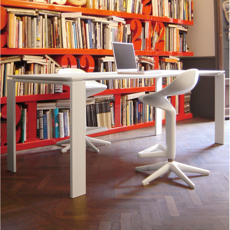 Four Dining Table, White, 28" H x 75" W x 35" D