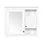 Armoire murale de salle de bain 32 po - blanc avec miroir et 3 tablettes