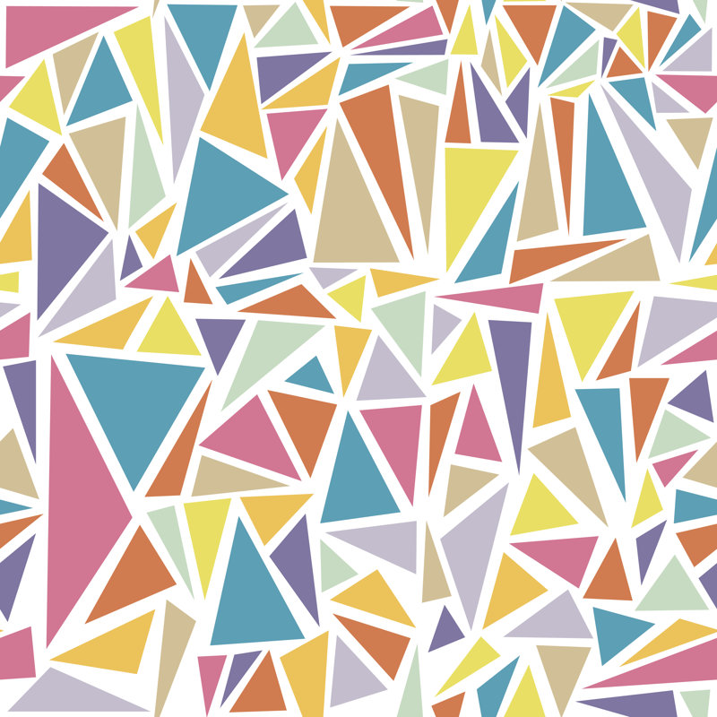 Retro 80s Pattern Background by Cienpies - Wrapped Canvas Print, 30cm H x 30cm W