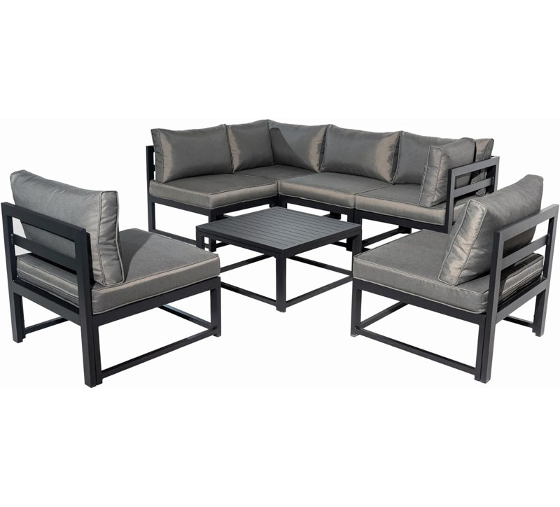 6 - Person Patio Conversation Set with Cushions