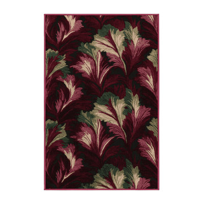 Washable Radicchio Vegetables Area Rug