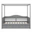 Lit à baldaquin simple avec lit gigogne simple, structure de lit de jour en bois, canapé-lit, base de lit plateforme pour enfants, adolescents, adultes-380328478