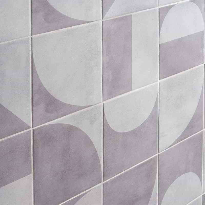 Brando 8x8 Matte Porcelain Tile, Brando Dark Gray