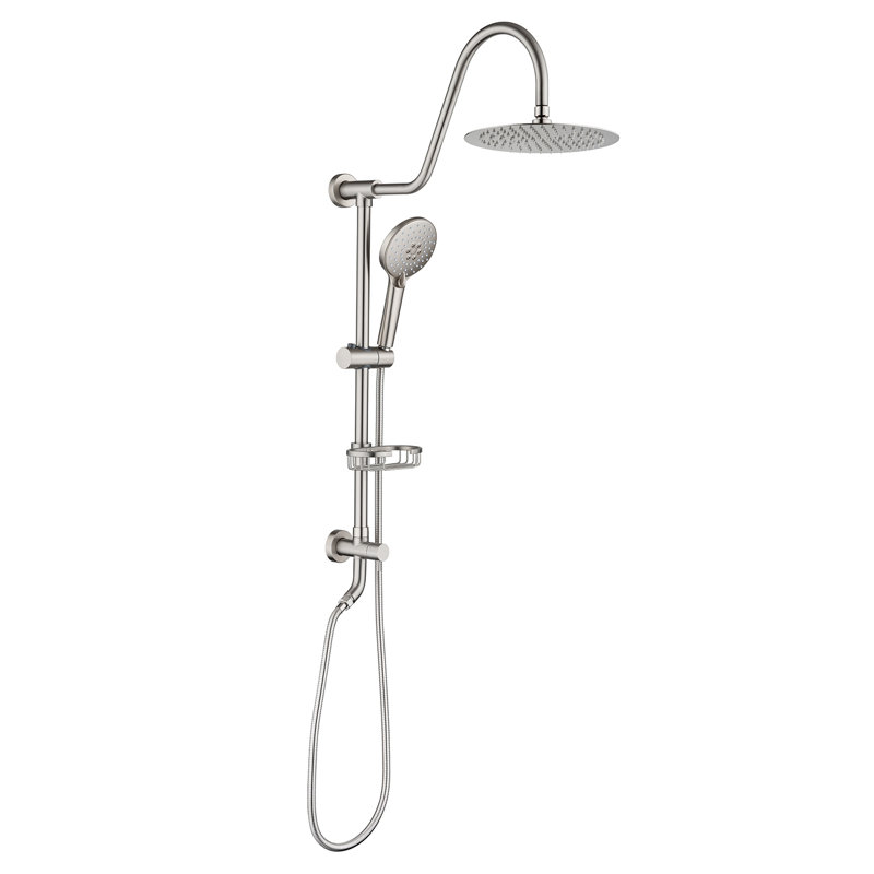 Système de douche à pluie multifonction Rainlex, Nickel brossé