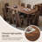 Solid Wood Elm Wood brown Dining Table-108051584