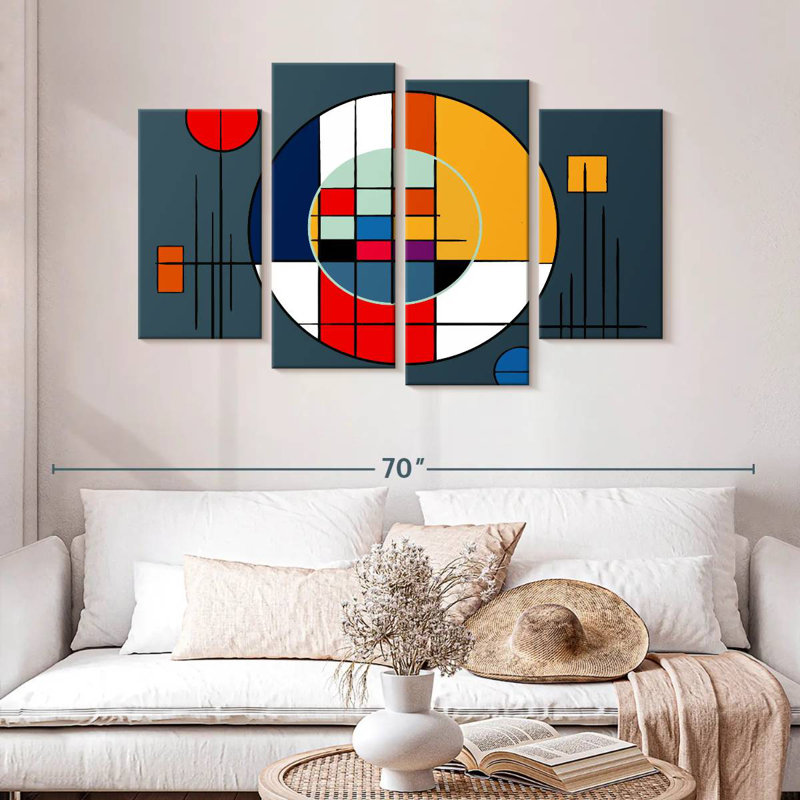 Avery Suprematism Abstract Geometric, 32" H x 52" W