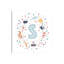 Lettre illustrée bleue - reproduction-52820607-52820618-52820610