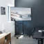 Support de plancher noir avec tablette Vivo, peut supporter jusqu'à 154 lb