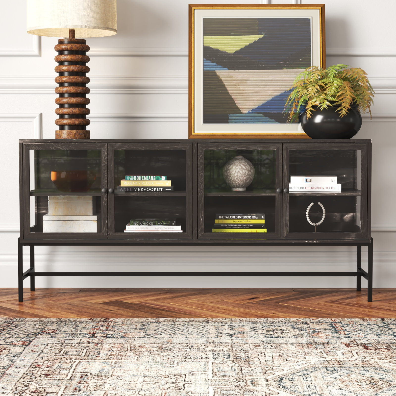 Warner Mango Sideboard, Black/Brown