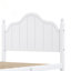 Structure de lit pleine grandeur rétro en bois avec tête de lit, support de lattes, aucun sommier requis, assemblage facile, blanc-588535061