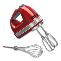 Walfos 8.5 Red Silicone Whisk Stainless Steel Wire Whisk Heat