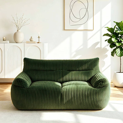 Fauteuil à billes Loveseat, canapé en velours côtelé pour enfants, adultes