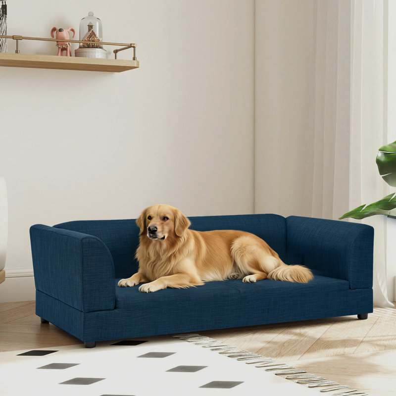 Canapé pour chien surdimensionné de 56,5 po, Bleu très foncé