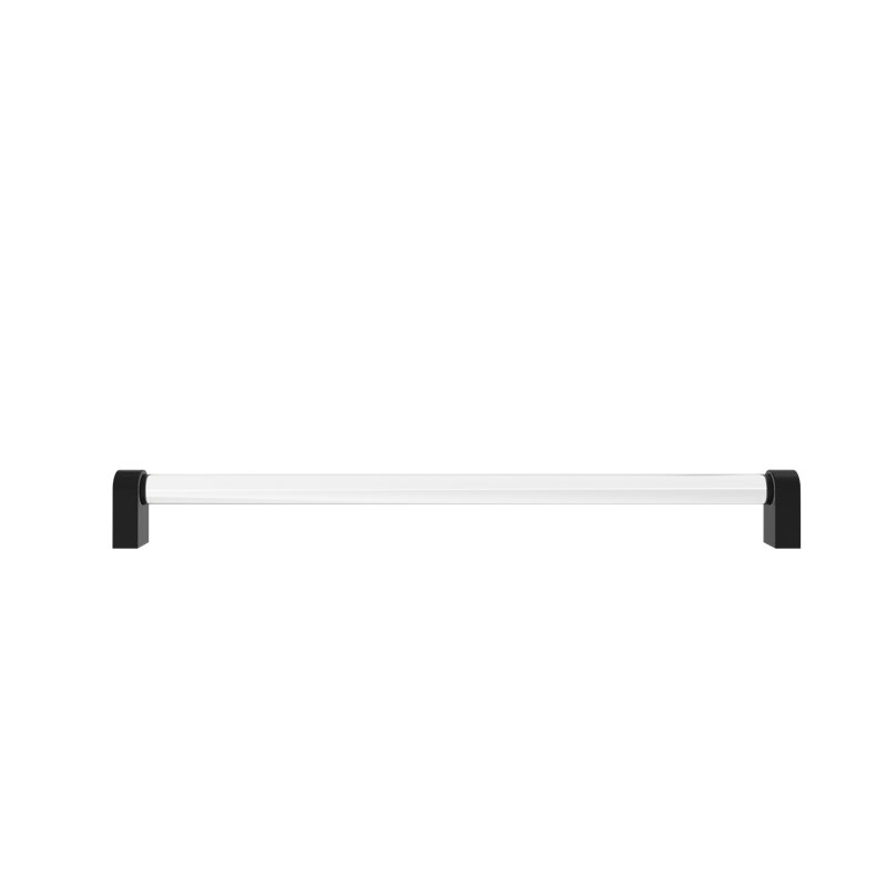 Clarity Acrylic Appliance Pull, Matte Black/Clear, 18"