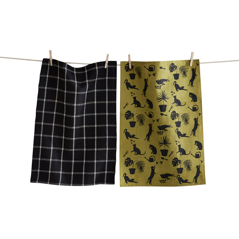 Garden Cat Dishtowel Set/2