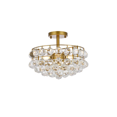 Kieron 5-Light Dimmable Crystal Flush Mount 