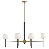 Saunders 45" Six-Light Shaded Linear Chandelier