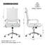 Ziran 84" Solid White Oak Rectangular Conference Table Set With 8 White Office Chairs-1821170965