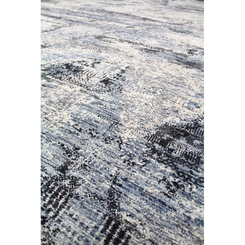 Tapis unique gris en laine 9 pi x 12 pi 2 po One Age of a Kind Kind