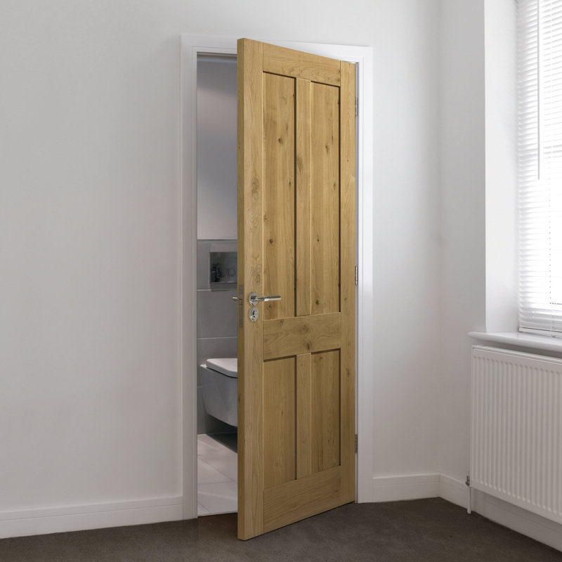 Rustic Oak Internal Door Prefinished, 198.1cm H x 61cm W x 3.5cm D