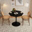 Table basse octogonale moderne 31,50 "avec plateau en marbre, base en métal, pour la salle à manger, la cuisine, le salon