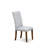 Elsa Parson Dining Chairs - Button Tufted Nailhead Trim Grey Linen Fabric Upholstered Chairs, Set of 2, Walnut-917192157-810676036