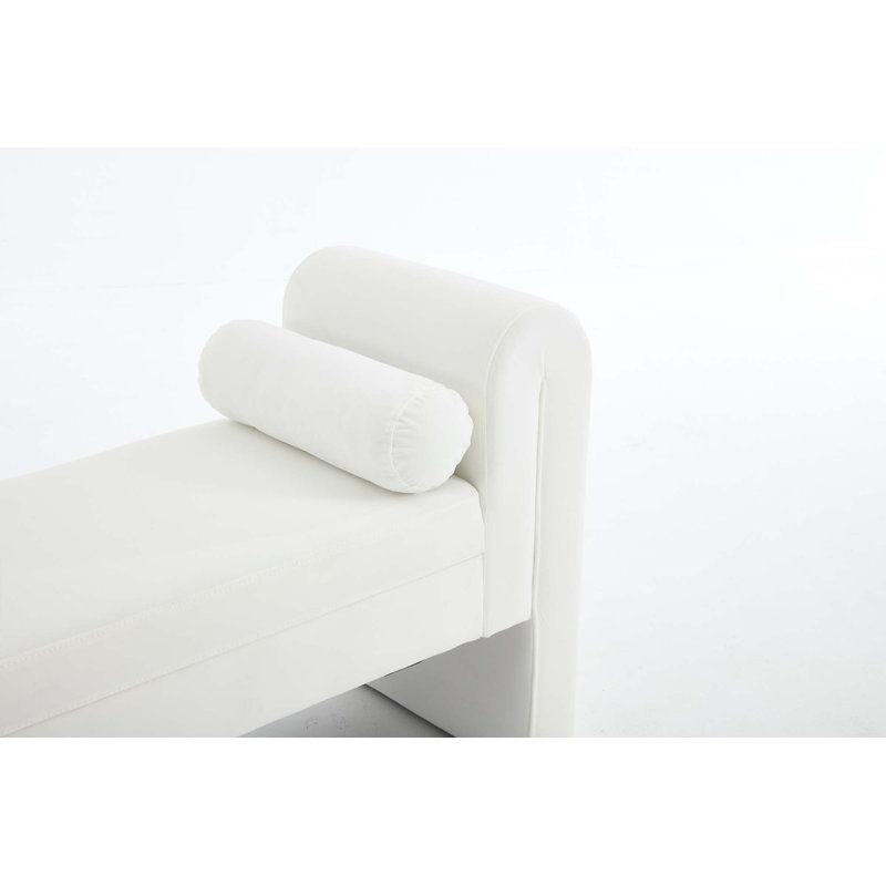 Banc de rangement polyvalent avec sièges spacieux pour les chambres à coucher, les salons et les espaces d'activités, Blanc