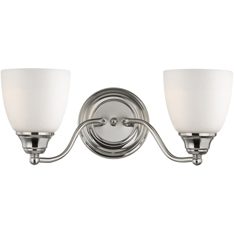 Éclairage pour meuble-lavabo à 2 lumières, Chrome poli