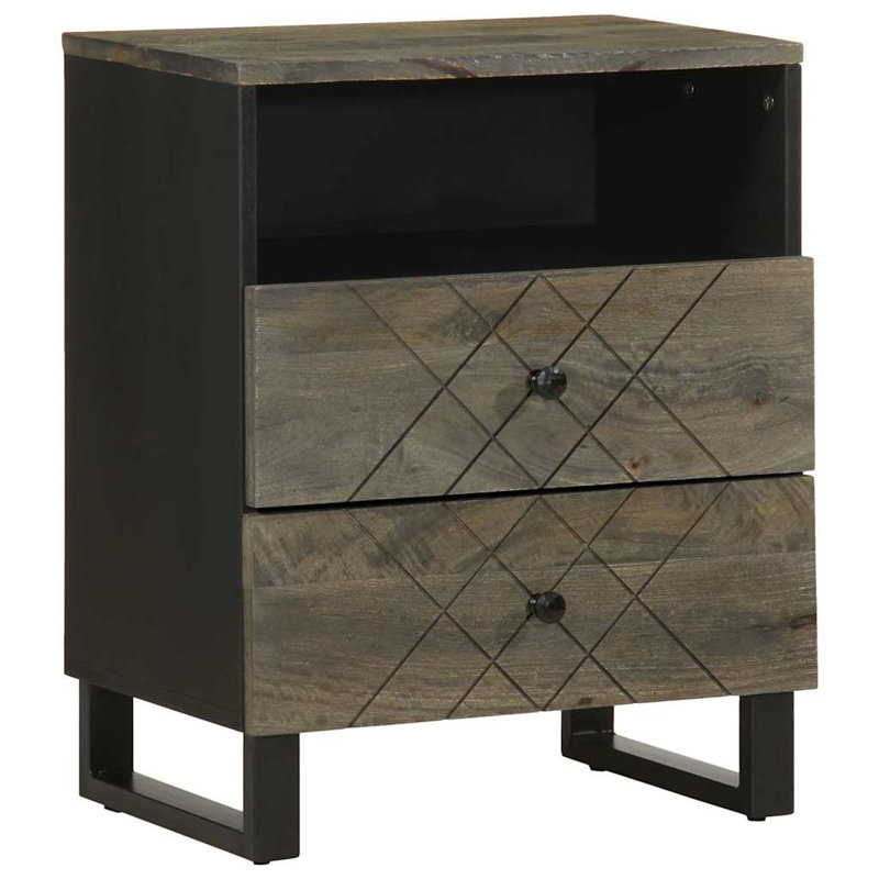 Alnisha 50cm W Metal Bedside Table