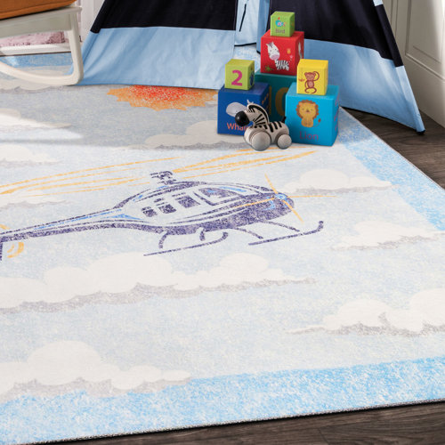 Zoomie Kids Calmar World Traveler Playful Helicopter Kids Indoor Area ...