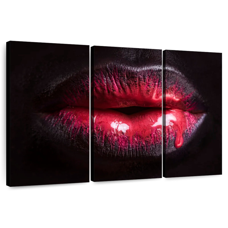 Shuttleworth Red Dripping Lips, 48" H x 74" W