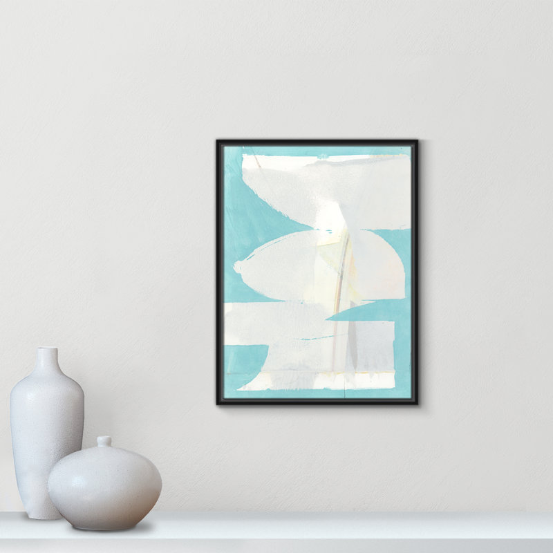 Caretha Carve I - reproduction de cadre flottant sur toile, H 25,5 po x l 19,5 po x P 2 po, Noir, noir, noir, noir