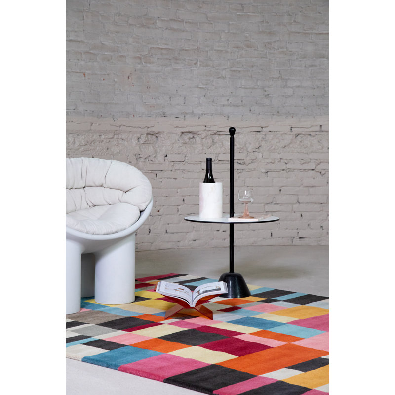 Estella Hand Tufted Wool Geometric Area Rug, Rectangle 9' x 12'