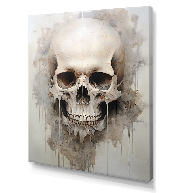 «Skull Elegance Portrait IV», reproduction sur toile, H 20 po x l 12 po x P 1 po, Toile tendue