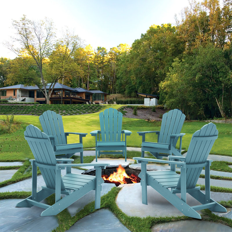 Chaise Adirondack Yonds Hips, Bleu lac