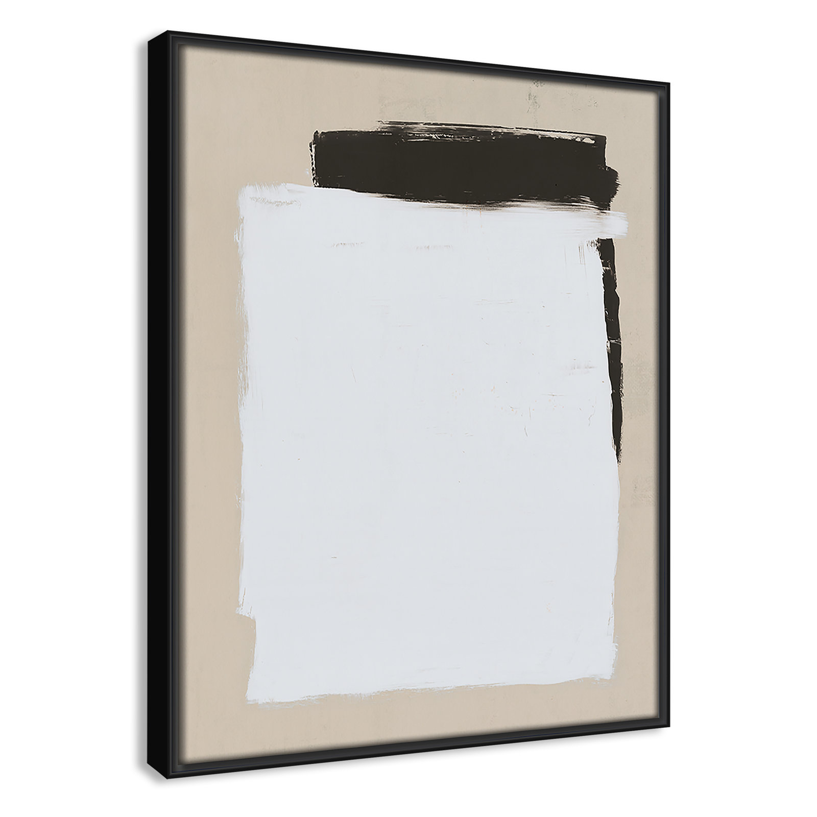 Two Mirrors, 15.5" H x 12.5" W, Framed Canvas, Black