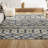 Keiaja Moroccan Beni Souk Cream/Navy Rug-1012116964