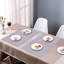 Silver PVC Placemats Set Scratch Heat Resistant Washable Table Protectors for Christmas Table Decor-1506167908