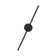 Nicarete Minimalistic Linear 1 - Light Black Flush Wall Mounted Sconce