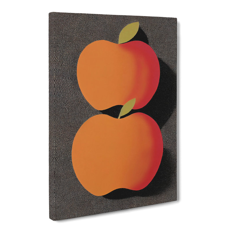 CAN-V0523-2609X Two Apples - Wrapped Canvas Print, 76cm H x 50cm W x 3cm D