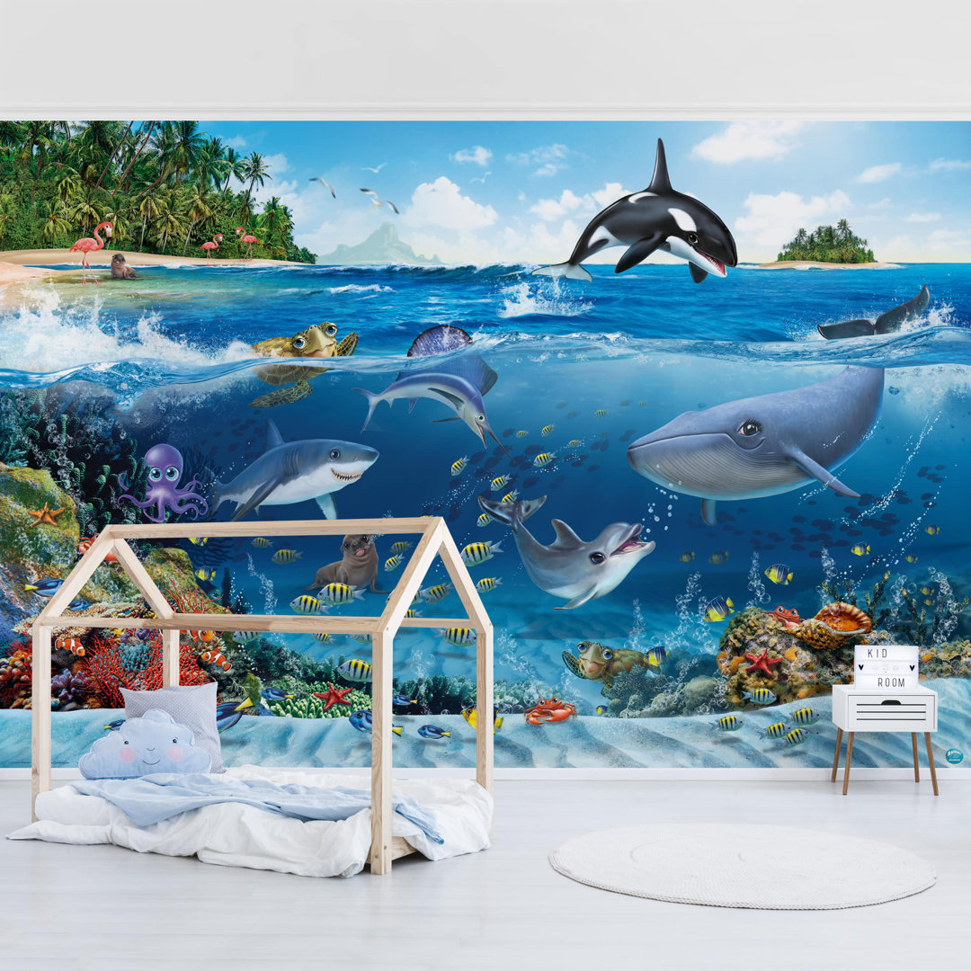 Geprägte Fototapete Underwater World of Animals 1,9 m x 2,8 m