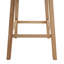 Ensemble de 2 tabourets de comptoir pivotants de 33,25 po, avec tabourets de bar rembourrés à hauteur de comptoir avec structure en bois d'hévéa massif, dossier, repose-pieds, tabourets de bar sans accoudoir pour bar personnel, comptoir de cuisine, naturel et beige